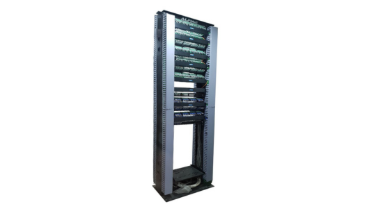 Durable post rack for secure server and equipment storage