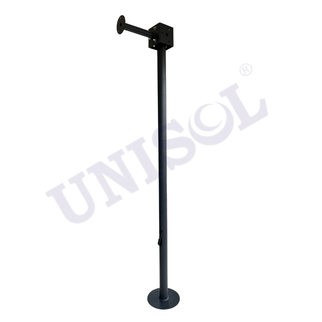 CCTV pole stand for outdoor camera mounting, weatherproof design