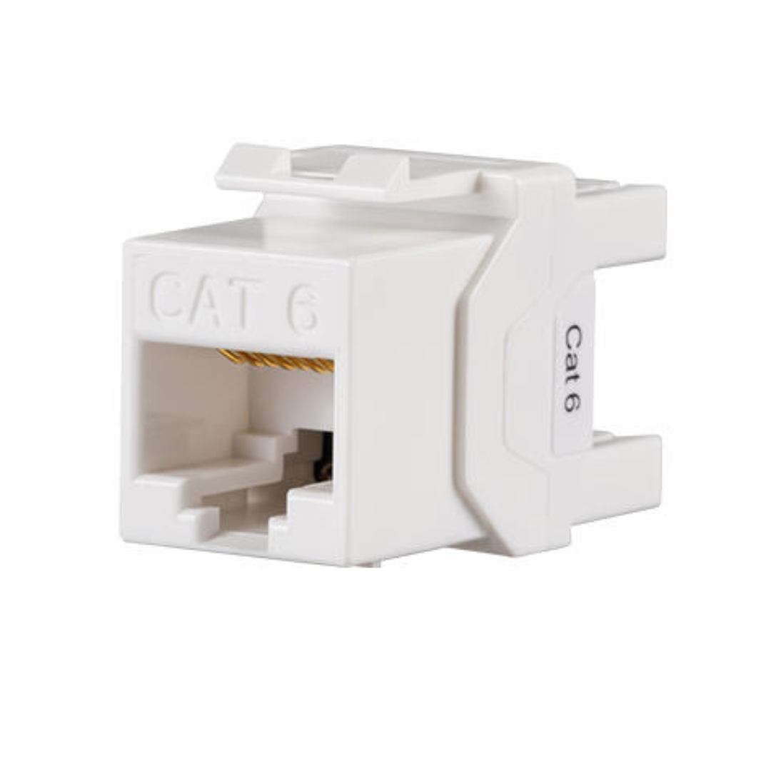 Cat6 UTP keystone jack for high-speed Ethernet connectivity