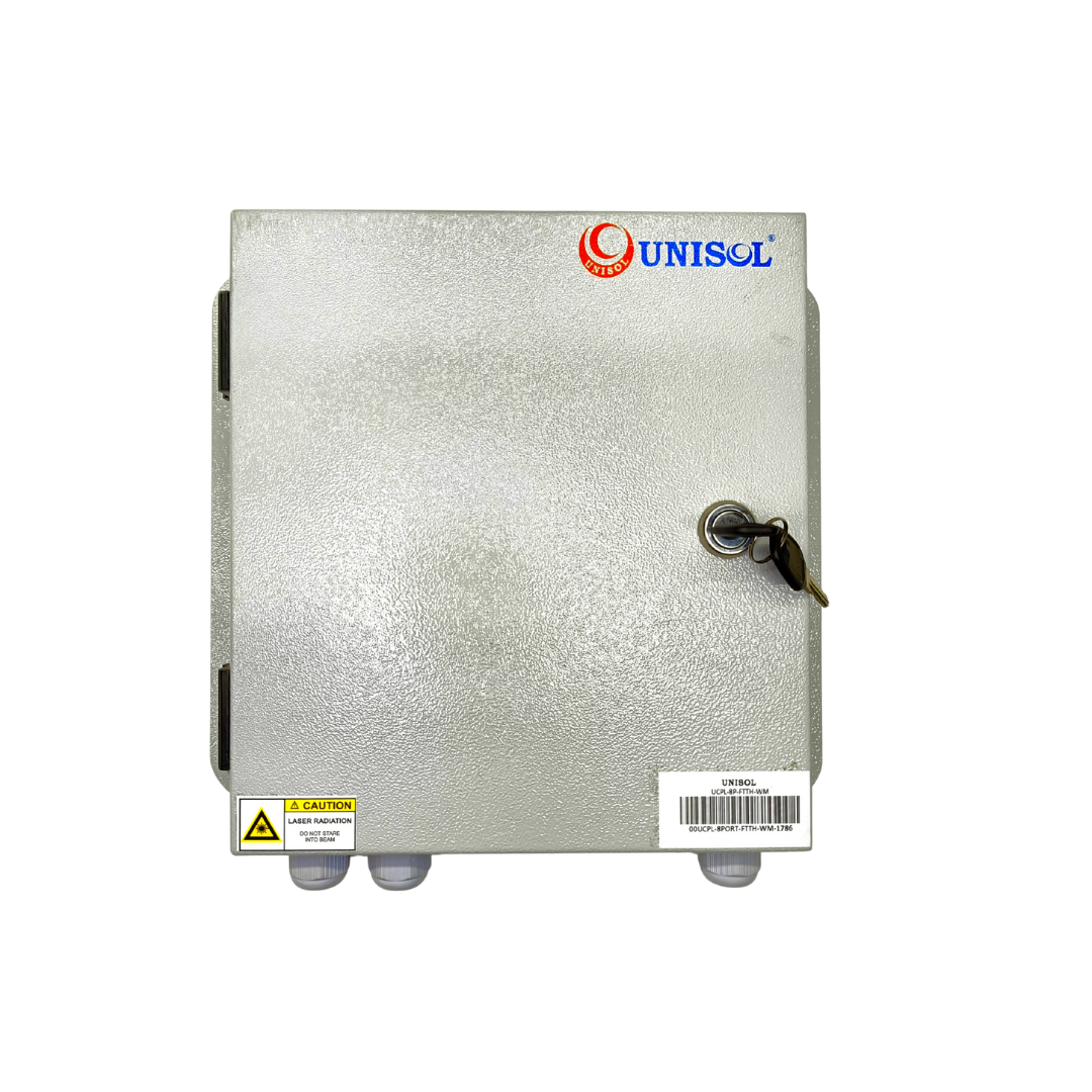 6 port wall mount liu made of mild steel powder coated with ral7035 color